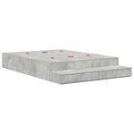 vidaXL Cadre de lit de rangement Gris béton 160x200 cm