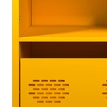 vidaXL Buffet haut jaune moutarde 35x39x103 5 cm acier