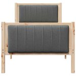 vidaXL Cadre de lit avec tête de lit marron et gris foncé 80 x 200 cm