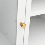 vidaXL Meuble TV Blanc 105x35x52 cm Acier et verre