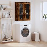 vidaXL Armoire murale chêne fumé 69 5x34x90 cm