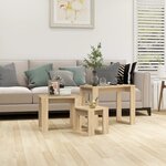 vidaXL Tables gigognes 3 Pièces Chêne sonoma Bois d'ingénierie