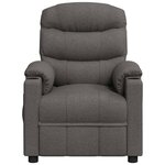 vidaXL Fauteuil de massage Gris foncé Tissu