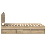 vidaXL Cadre de lit avec tête de lit Sonoma 120 x 200 cm Pin massif