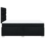 vidaXL Sommier à lattes de lit avec matelas noir 120x190 cm tissu
