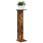 vidaXL Support de Plante Chêne fumé 25 x 25 5 x 100 5 cm