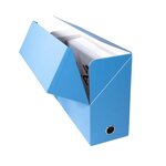 Boite Transfert Dos 120mm Papier Toilé - Bleu Clair - X 5 - Exacompta