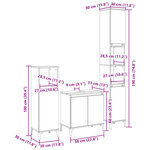 vidaXL Ensemble de meubles de salle de bain 3 Pièces chêne sonoma