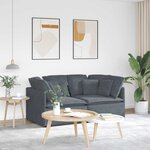 vidaXL Canapé modulaire avec coussins en velours gris foncé