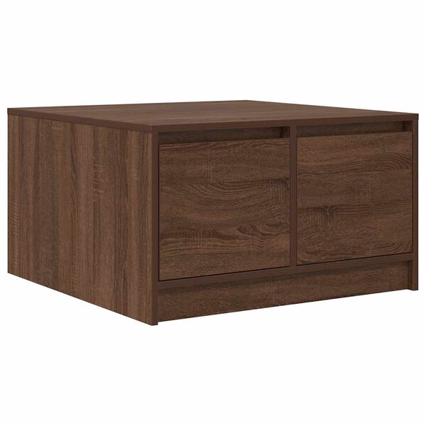 vidaXL Table basse avec tiroirs chêne marron 70 5x70x40 cm