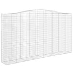 vidaXL Paniers à gabions arqués 6 Pièces 400x50x220/240 cm Fer galvanisé