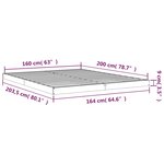vidaXL Cadre de lit sans matelas blanc 160x200 cm bois de pin massif