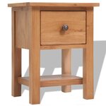 vidaXL Tables de chevet 2 Pièces 36x30x47 cm bois de chêne massif