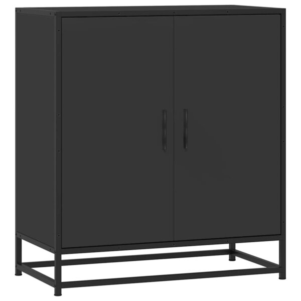 vidaXL Buffet noir 68x35x76 cm bois d'ingénierie et métal