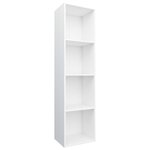 vidaXL Bibliothèque/Meuble TV Blanc 36x30x143 cm Bois d'ingénierie