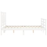 vidaXL Cadre de lit sans matelas blanc 140x200 cm bois massif