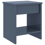 vidaXL Table de chevet Gris clair 35x30x40 cm Bois de pin massif