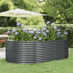 vidaXL Jardinière surélevée Anthracite 212 x 140 x 68 cm Acier galvanisé