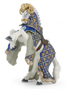 39914 Cheval du maitre des armes cimier belier