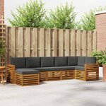 vidaXL Ensemble de canapés d'extérieur 7 pc Naturel et Anthracite