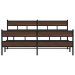 vidaXL Cadre de lit en métal sans matelas chêne marron 200x200 cm