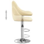 vidaXL Tabourets de bar lot de 2 crème similicuir