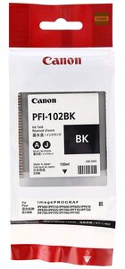 Encre originale pfi-102bk 130 ml noire ipf500/ipf600/ipf700 canon