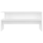 vidaXL Table basse blanc 90x55x42 5 cm bois d'ingénierie