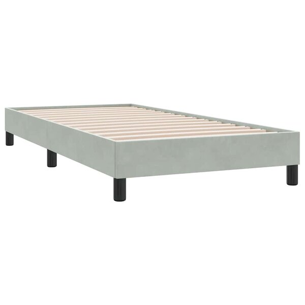 vidaXL Cadre de lit sans matelas gris clair 100x220 cm velours