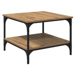 vidaXL Table basse Chêne artisanal 55 x 55 x 40 cm Bois d'ingénierie