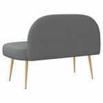 vidaXL Banc rembourré avec dossier Gris foncé 110 x 60 x 76 cm