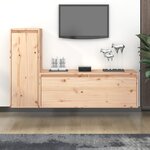 vidaXL Meubles TV 2 Pièces Bois massif de pin