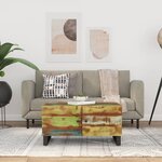 vidaXL Table basse 80x50x40 cm Bois de récupération et d'ingénierie