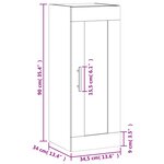 vidaXL Armoire murale blanc brillant 34 5x34x90 cm bois d'ingénierie