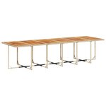 vidaXL Ensemble à manger de jardin et coussins 17 Pièces beige