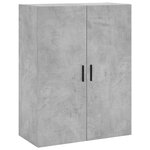 vidaXL Buffet haut Gris béton 69 5x34x180 cm Bois d'ingénierie