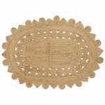 vidaXL Tapis Beige 122 x 183 cm Jute