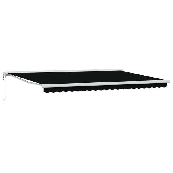 Store rétractable automatique vidaXL noir 500x300 cm