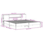 vidaXL Lit bibliothèque sans matelas blanc 180x200 cm bois pin massif