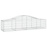 vidaXL Paniers à gabions arqués 7 Pièces 200x50x40/60 cm fer galvanisé