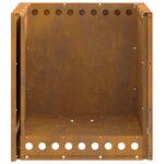 vidaXL Foyer sans fumée Carré 48x48x50 cm en Acier résistant aux intempéries