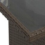 vidaXL Ensemble de canapé de jardin 7 Pièces Marron Poly rotin