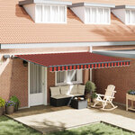 vidaXL Auvent Rétractable orange et marron 450 ×350 cm tissu