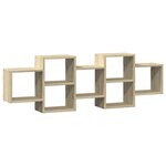 vidaXL Étagère murale chêne sonoma 129x18x42 cm bois d'ingénierie