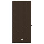 vidaXL Armoire de rangement jardin marron 55x55x111 cm résine tressée
