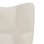 vidaXL Chaise de relaxation Blanc crème Velours