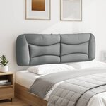 vidaXL Coussin de tête de lit gris clair 152 cm tissu