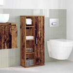 vidaXL Meuble de salle de bain avec porte-rouleau vieux bois