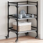 vidaXL Chariot de cuisine sonoma gris 50x35x75 5 cm bois d'ingénierie