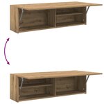 vidaXL Armoire murale de bain chêne artisanal bois d'ingénierie